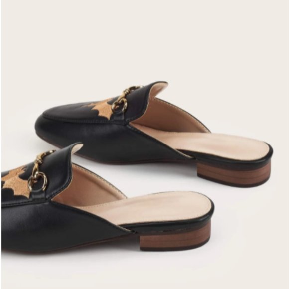 *ISO* Halloween Bat Embroidered Loafer Mules - Picture 5 of 5
